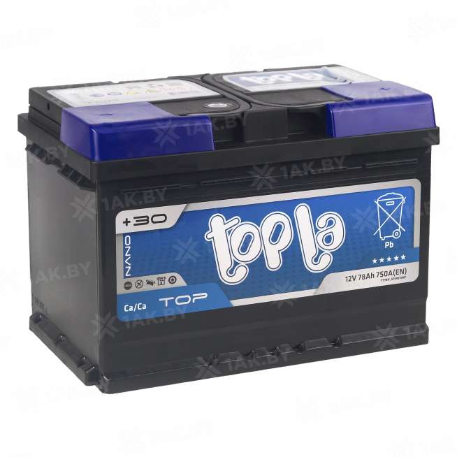 Аккумулятор TOPLA TOP (78 Ah) 750 A, 12 V Обратная, R+ L3 118678 0