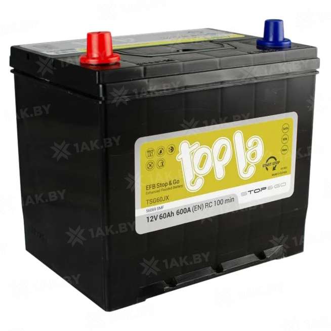 Аккумулятор TOPLA EFB Stop &amp; Go (60 Ah) 600 A, 12 V Прямая, L+ D23 112160 0