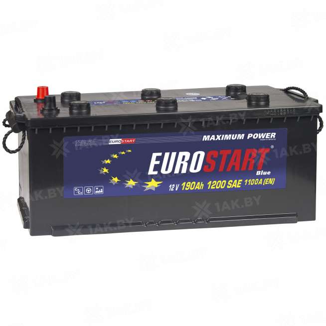Аккумулятор EUROSTART Blue Professional (190 Ah) 1200 A, 12 V Обратная, R+ D5 EBF1904SU 1