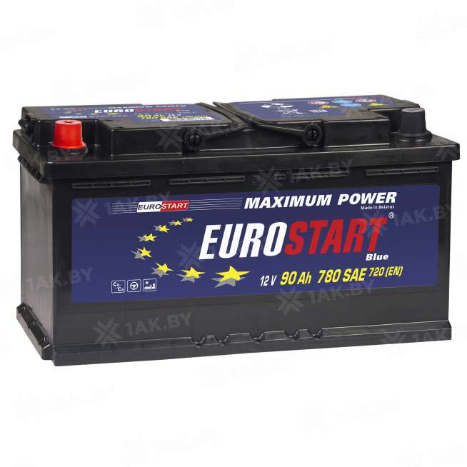 Аккумулятор EUROSTART Blue (90 Ah) 720 A, 12 V Прямая, L+ L5 EB901SU 0