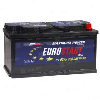 Аккумулятор EUROSTART Blue (90 Ah) 780 A, 12 V Обратная, R+ L5 EB900SU Аккумулятор EUROSTART Blue (90 Ah) 780 A, 12 V Обратная, R+ L5 EB900SU