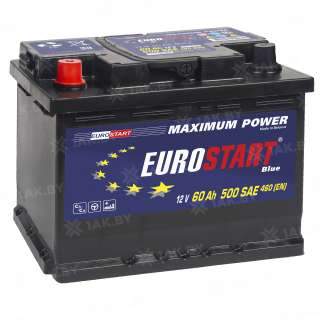 Аккумулятор EUROSTART Blue (60 Ah) 500 A, 12 V Прямая, L+ L2 EB601SU Аккумулятор EUROSTART Blue (60 Ah) 500 A, 12 V Прямая, L+ L2 EB601SU