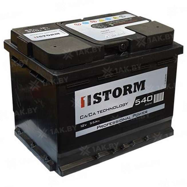 Аккумулятор STORM (55 Ah) 540 A, 12 V Прямая, L+ L2 55 0