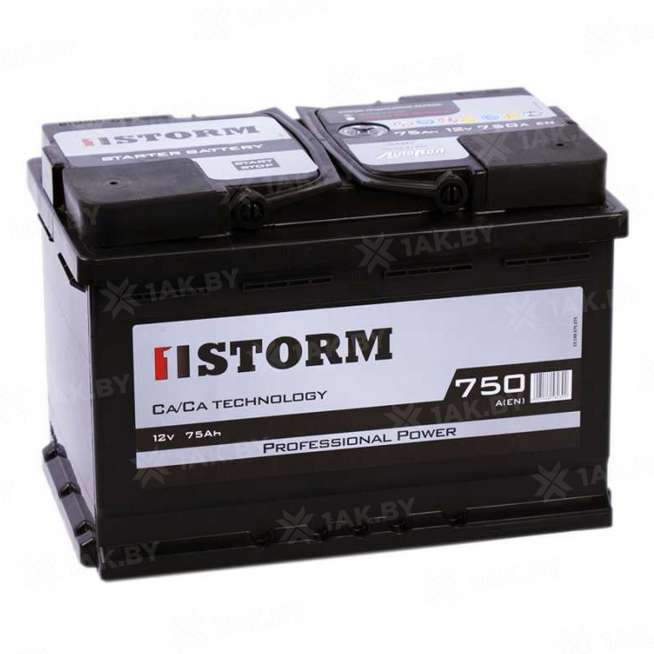 Аккумулятор STORM (75 Ah) 750 A, 12 V Прямая, L+ L3 75 0