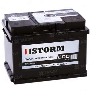 Аккумулятор STORM (60 Ah) 600 A, 12 V Обратная, R+ LB2 60
