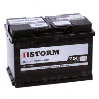 Аккумулятор STORM (75 Ah) 750 A, 12 V Обратная, R+ L3 75