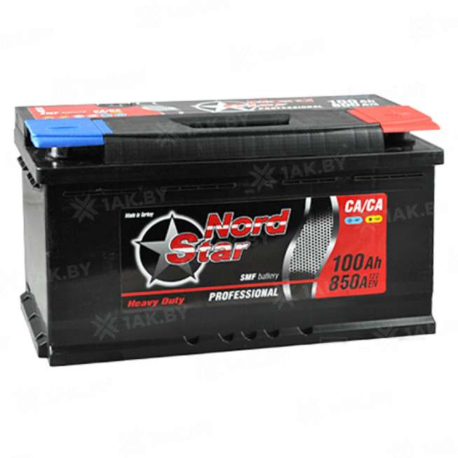 Аккумулятор NORD STAR (100 Ah) 850 A, 12 V Обратная, R+ L5 NOR-600 U0 0