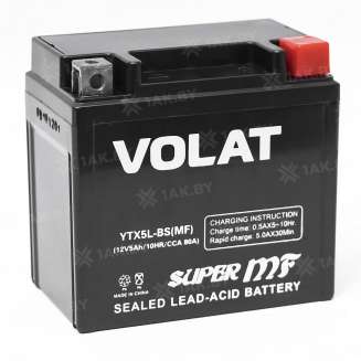 Аккумулятор VOLAT (5 Ah) 80 A, 12 V Обратная, R+ YTX5L-BS YTX5L-BS(MF) 0