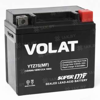 Аккумулятор VOLAT (6 Ah) 100 A, 12 V Обратная, R+ YTZ7S YTZ7S(MF) 2