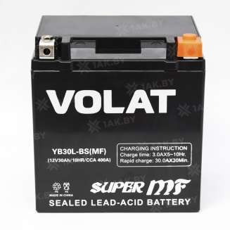 Аккумулятор VOLAT (30 Ah) 400 A, 12 V Обратная, R+ YB30L-BS YB30L-BS (MF)Volat 1