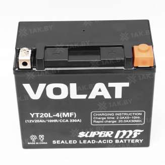 Аккумулятор VOLAT (20 Ah) 330 A, 12 V Обратная, R+ YT20L-4 YT20L-4 (MF) 1