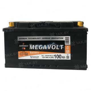 Аккумулятор MEGAVOLT (100 Ah) 840 A, 12 V Обратная, R+ L5 Аккумулятор MEGAVOLT (100 Ah) 840 A, 12 V Обратная, R+ L5