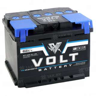 Аккумулятор VOLT Standard (62 Ah) 480 A, 12 V Прямая, L+ L2 Аккумулятор VOLT Standard (62 Ah) 480 A, 12 V Прямая, L+ L2