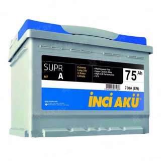 Аккумулятор INCI AKU Supra (75 Ah) 700 A, 12 V Обратная, R+ LB3 Аккумулятор INCI AKU Supra (75 Ah) 700 A, 12 V Обратная, R+ LB3