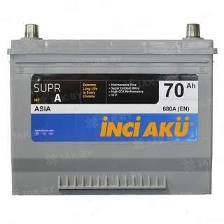 Аккумулятор INCI AKU Supra (70 Ah) 680 A, 12 V Обратная, R+ D26 Аккумулятор INCI AKU Supra (70 Ah) 680 A, 12 V Обратная, R+ D26