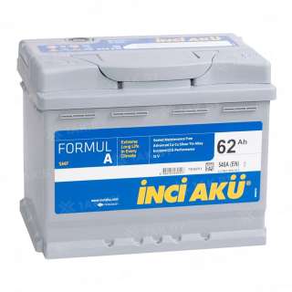 Аккумулятор INCI AKU Formula (62 Ah) 540 A, 12 V Обратная, R+ L2 Аккумулятор INCI AKU Formula (62 Ah) 540 A, 12 V Обратная, R+ L2