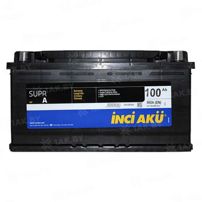 Аккумулятор INCI AKU Supra (100 Ah) 860 A, 12 V Обратная, R+ L5 0