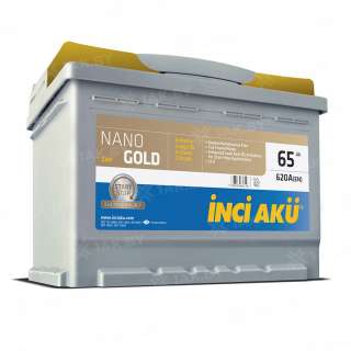 Аккумулятор INCI AKU Nano Gold (65 Ah) 620 A, 12 V Обратная, R+ L2 Аккумулятор INCI AKU Nano Gold (65 Ah) 620 A, 12 V Обратная, R+ L2