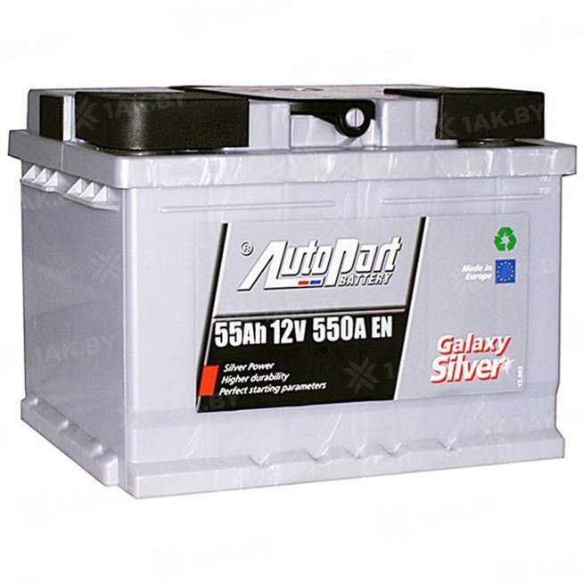 Аккумулятор GALAXY SILVER (55 Ah) 550 A, 12 V Обратная, R+ LB2 0