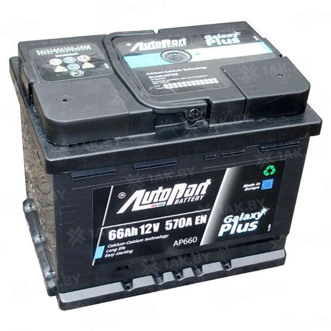 Аккумулятор AUTOPART GALAXY PLUS (66 Ah) 570 A, 12 V Обратная, R+ L2 0