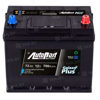 Аккумулятор AUTOPART GALAXY PLUS (72 Ah) 700 A, 12 V Обратная, R+ D26 Аккумулятор AUTOPART GALAXY PLUS (72 Ah) 700 A, 12 V Обратная, R+ D26