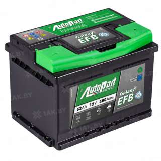 Аккумулятор AUTOPART GALAXY EFB (62 Ah) 580 А, 12 V Обратная, R+ L2 ARL562-280 Аккумулятор AUTOPART GALAXY EFB (62 Ah) 580 А, 12 V Обратная, R+ L2 ARL562-280