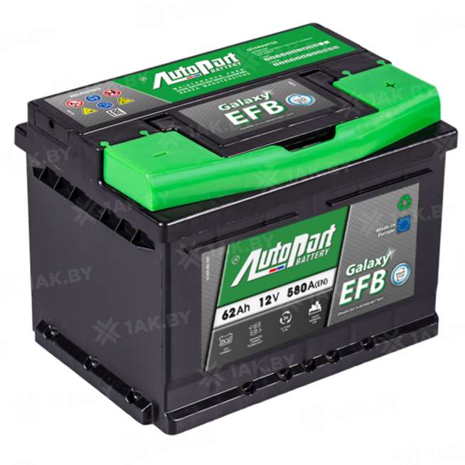 Аккумулятор AUTOPART GALAXY EFB (62 Ah) 580 А, 12 V Обратная, R+ L2 ARL562-280 0