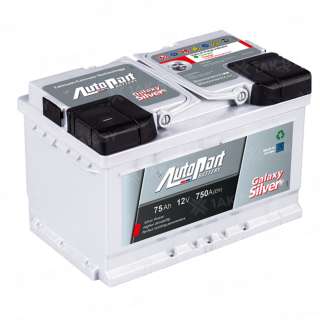 Аккумулятор GALAXY SILVER (75 Ah) 750 A, 12 V Обратная, R+ LB3