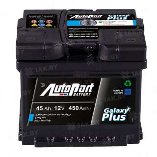 Аккумулятор AUTOPART GALAXY PLUS (45 Ah) 450 A, 12 V Обратная, R+ LB1 Аккумулятор AUTOPART GALAXY PLUS (45 Ah) 450 A, 12 V Обратная, R+ LB1