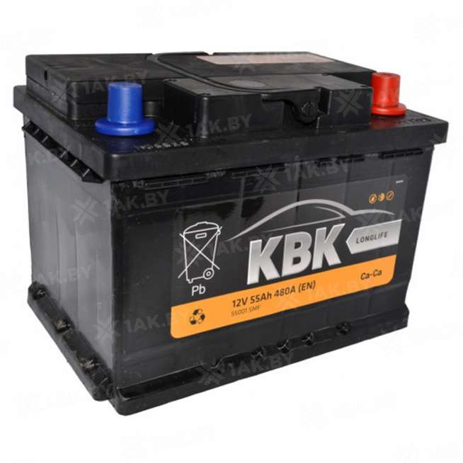 Аккумулятор KBK (55 Ah) 480 A, 12 V Обратная, R+ LB2 0