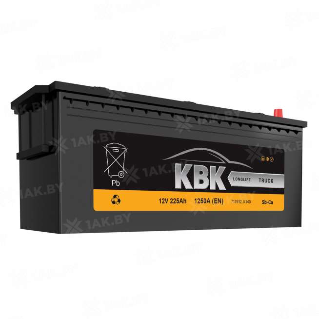 Аккумулятор KBK (225 Ah) 1250 A, 12 V Прямая, L+ D6 0