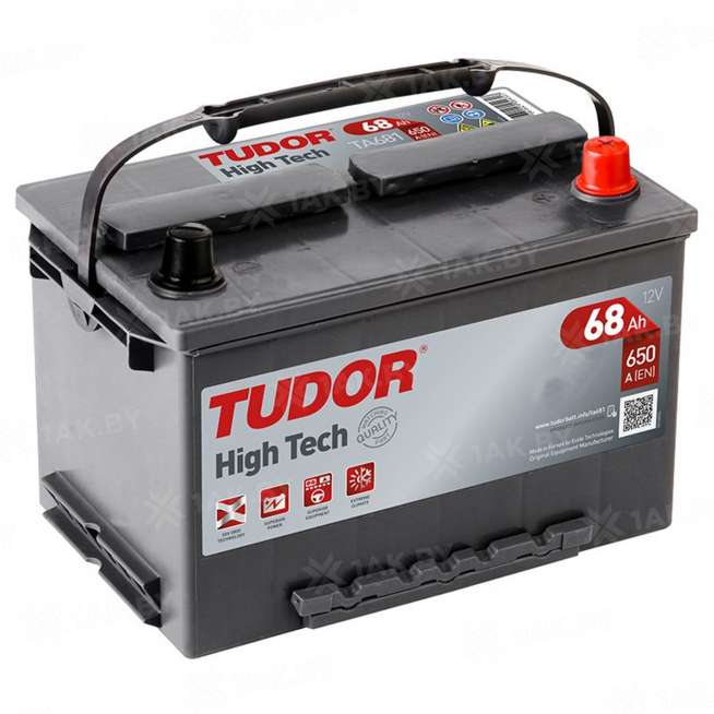 Аккумулятор TUDOR High Tech (68 Ah) 650 A, 12 V Обратная, R+ L3 0