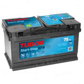 Аккумулятор TUDOR Start-Stop EFB (75 Ah) 730 A, 12 V Обратная, R+ LB4