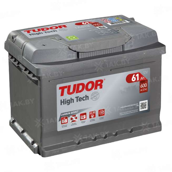 Аккумулятор TUDOR High Tech (61 Ah) 600 A, 12 V Прямая, L+ LB2 0
