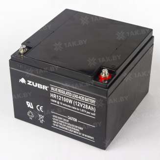 Аккумулятор ZUBR для ИБП, детского электромобиля, эхолота (28 Ah,12 V) AGM 166x175x125 8.8 кг 0