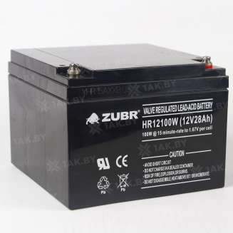 Аккумулятор ZUBR для ИБП, детского электромобиля, эхолота (28 Ah,12 V) AGM 166x175x125 8.8 кг 1