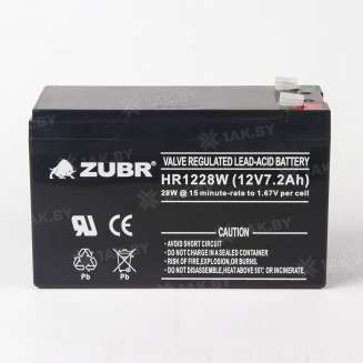 Аккумулятор ZUBR (7.2 Ah,12 V) AGM 151х98х94 2.5 кг 1