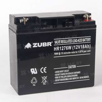 Аккумулятор ZUBR (18 Ah,12 V) AGM 181x77x167 5.7 кг 1