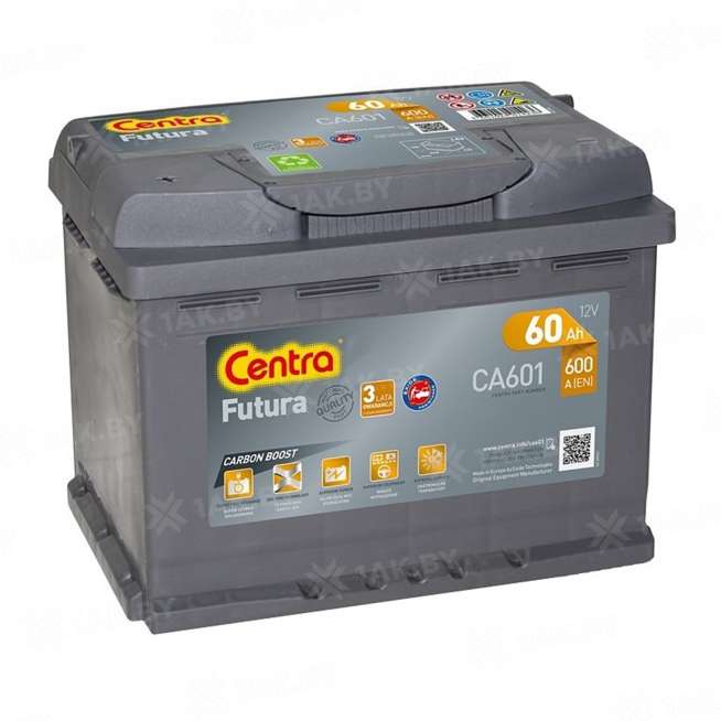 Аккумулятор CENTRA FUTURA (60 Ah) 600 A, 12 V Обратная, R+ LB2 0