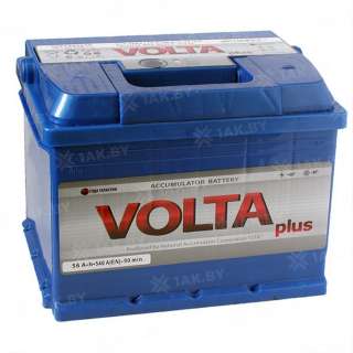 Аккумулятор Volta Plus (56 Ah) 540 A, 12 V Прямая, L+ L2 Аккумулятор Volta Plus (56 Ah) 540 A, 12 V Прямая, L+ L2