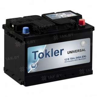 Аккумулятор TOKLER (75 Ah) 540 A, 12 V Обратная, R+ L3 Аккумулятор TOKLER (75 Ah) 540 A, 12 V Обратная, R+ L3