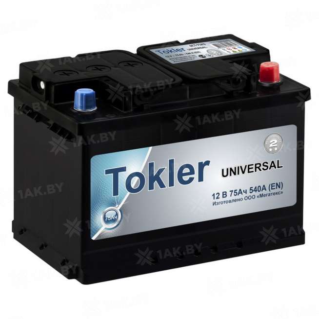 Аккумулятор TOKLER (75 Ah) 540 A, 12 V Обратная, R+ L3 0