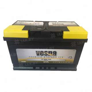 Аккумулятор VESNA EFB (80 Ah) 760 A, 12 V Обратная, R+ L4