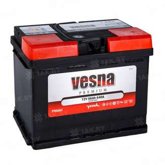 Аккумулятор VESNA Premium (66 Ah) 640 A, 12 V Обратная, R+ L2 0