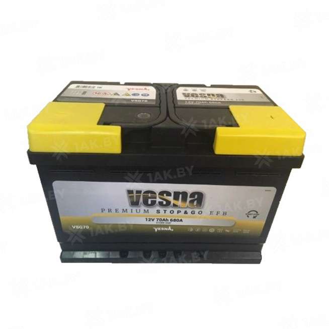 Аккумулятор VESNA EFB (70 Ah) 680 A, 12 V Обратная, R+ L3 0
