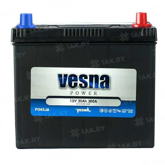 Аккумулятор VESNA ASIA (35 Ah) 300 A, 12 V Обратная, R+ B19 0