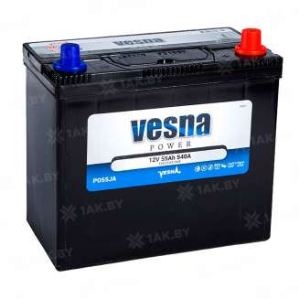 Аккумулятор VESNA ASIA (55 Ah) 540 A, 12 V Обратная, R+ 0