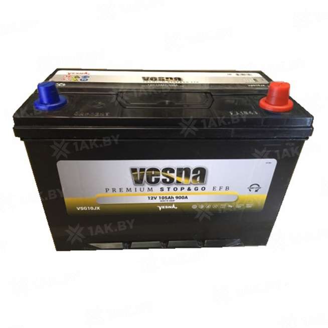 Аккумулятор VESNA ASIA (105 Ah) 900 A, 12 V Обратная, R+ D31 0