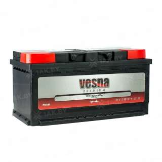 Аккумулятор VESNA Premium (100 Ah) 900 A, 12 V Обратная, R+ L5