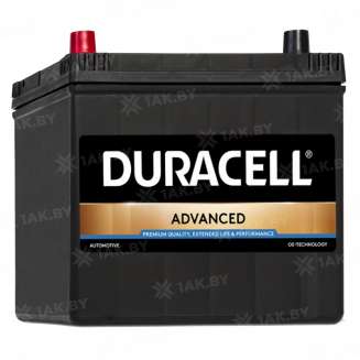 Аккумулятор DURACELL (60 Ah) 480 A, 12 V Прямая, L+ D23 DA60L 0